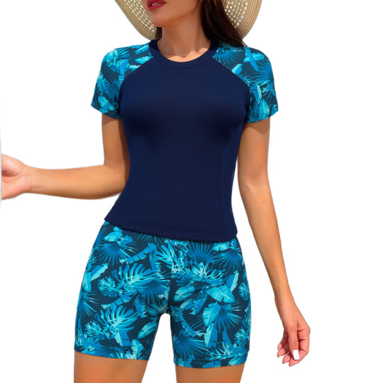 Damen Sportlicher Rashguard mit Shorts EB