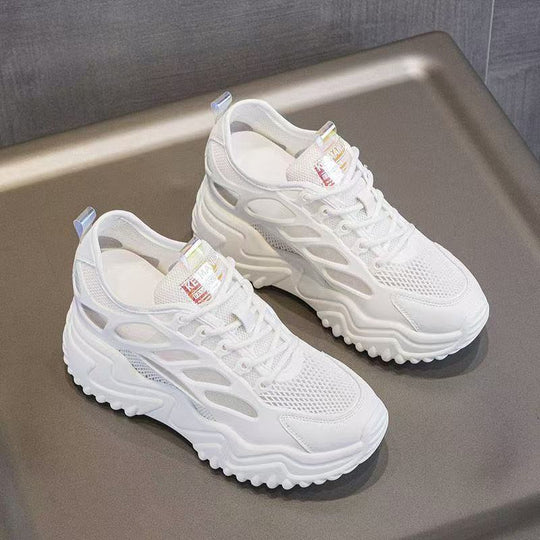 Damen Sportliche Sneakers mit atmungsaktiven Mesh-Einsätzen und ergonomischer Dämpfung EB