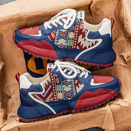 Damen Sportliche Sneaker mit ethnischem Muster und rutschfester Sohle EB