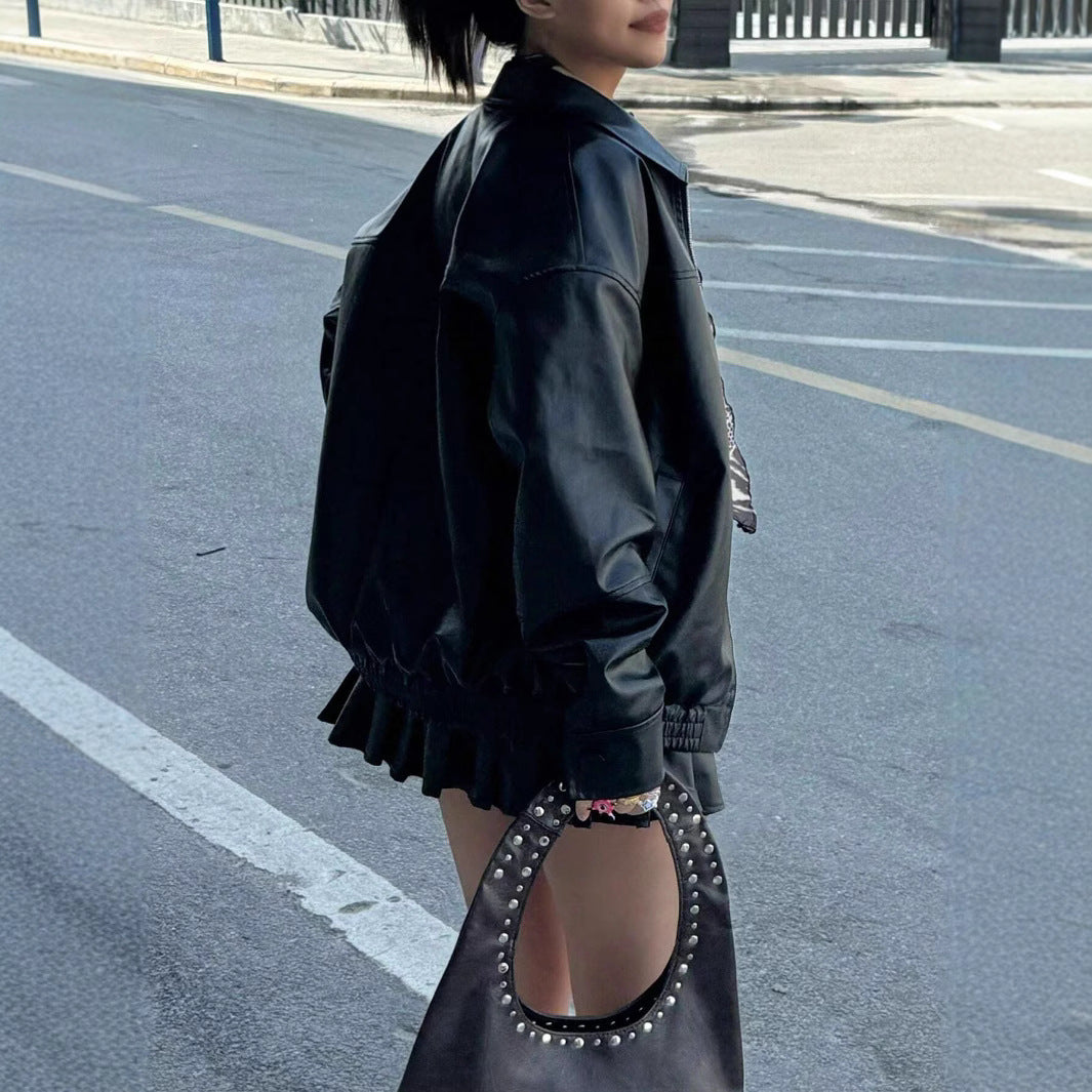 Damen Modische jacke im trendigen Oversized-Stil EB