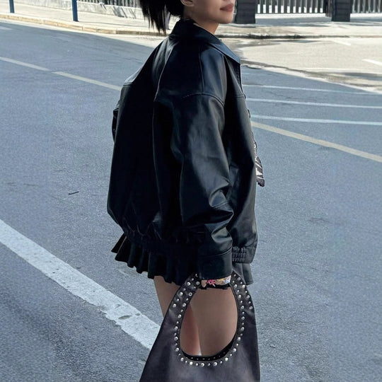 Damen Modische jacke im trendigen Oversized-Stil EB