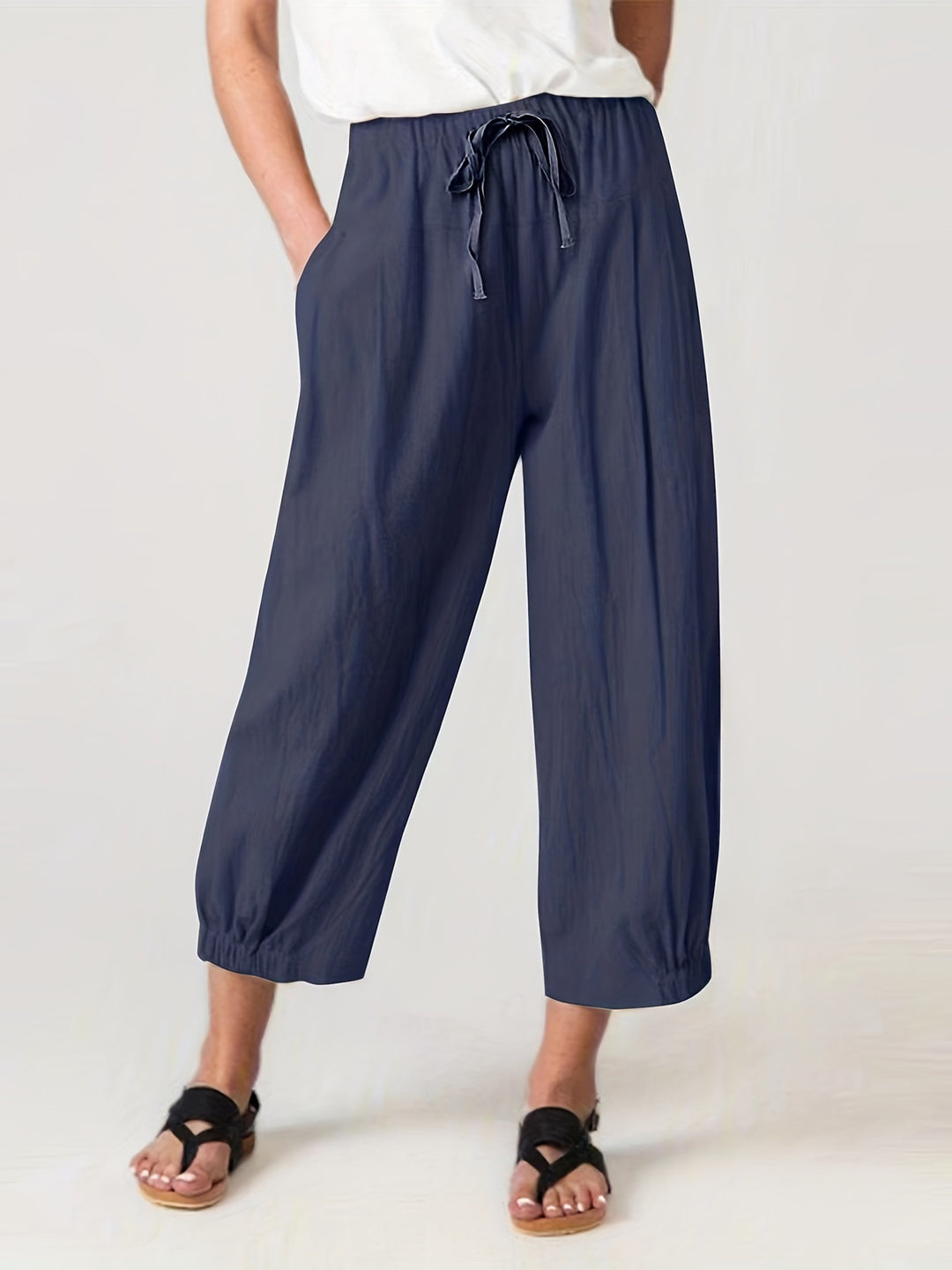 Damen Bequeme Sommerhose mit elastischem Bund EB