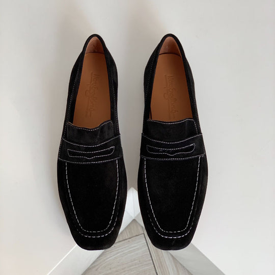 Damen Mokassins aus hochwertigem Wildleder mit eleganter Naht EB