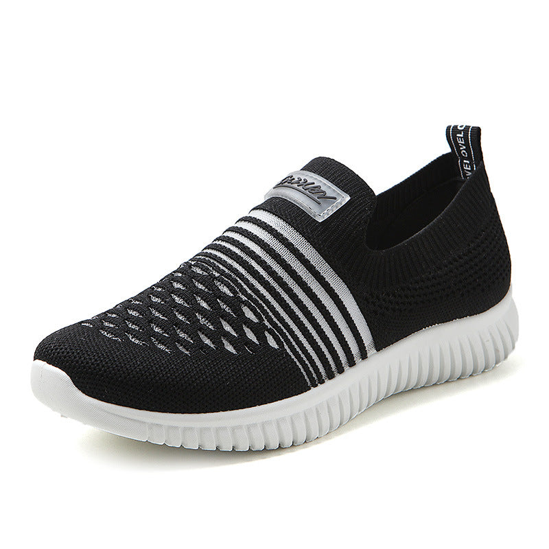 Damen Sportliche Slip-On Sneakers mit atmungsaktivem Obermaterial EB