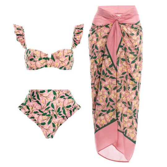Damen Bikiniset mit verspielten Rüschendetails EB