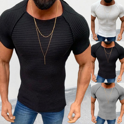 Herren figurbetontes Kurzarmshirt EB