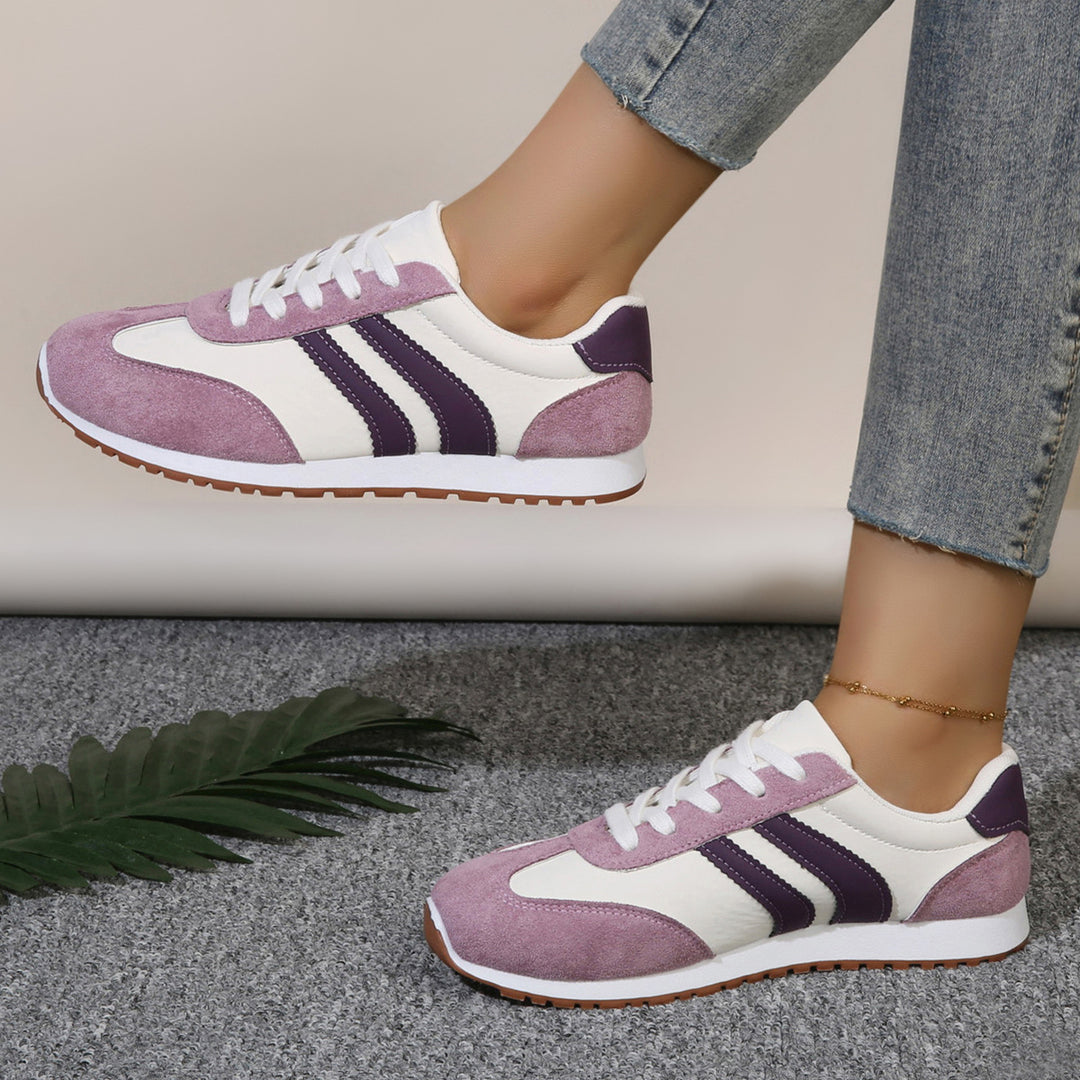 Damen Retro-Laufschuhe mit eleganten Akzenten und komfortabler Dämpfung EB