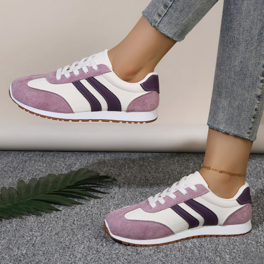Damen Retro-Laufschuhe mit eleganten Akzenten und komfortabler Dämpfung EB