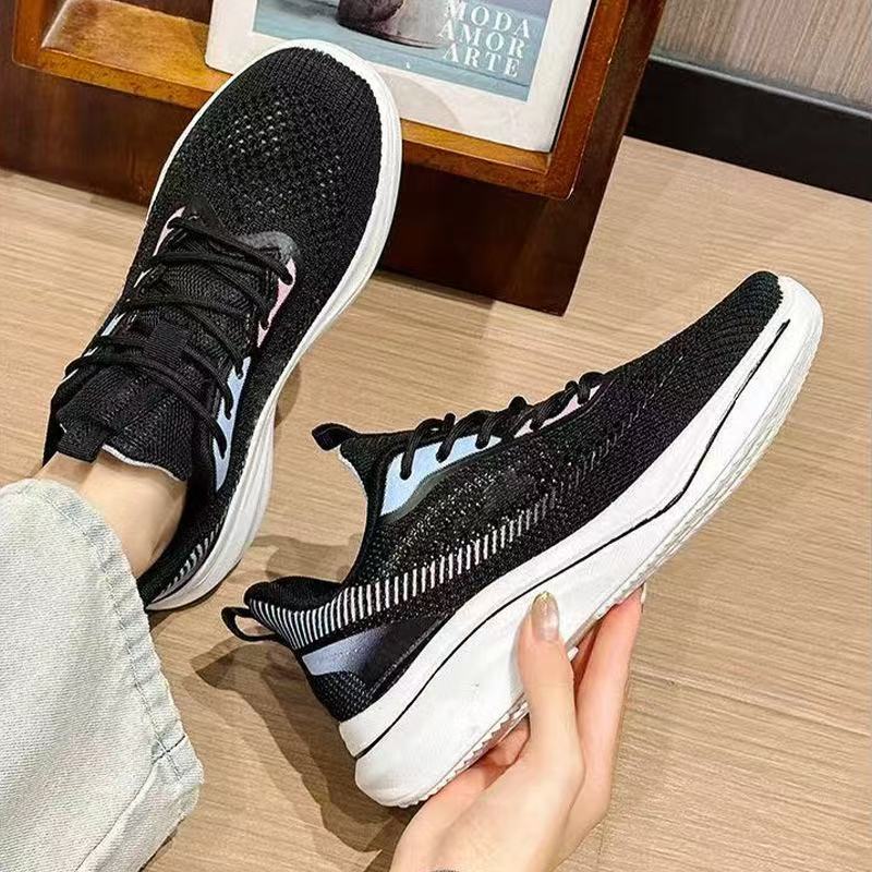 Damen Atmungsaktive Freizeit Sneakers mit stoßdämpfendem Obermaterial EB