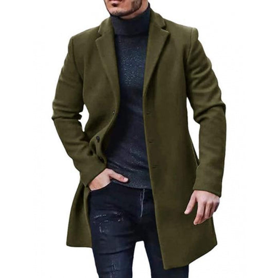 Herren eleganter Wintermantel mit modernem Schnitt EB