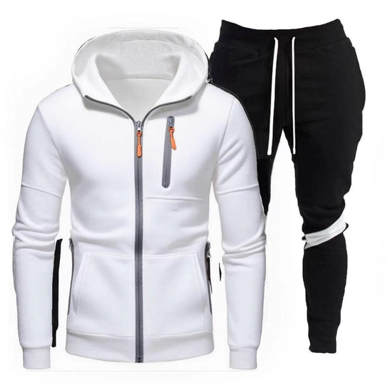 Herren sportliche Kapuzenjacke mit praktischem Reißverschluss und Jogginghose EB
