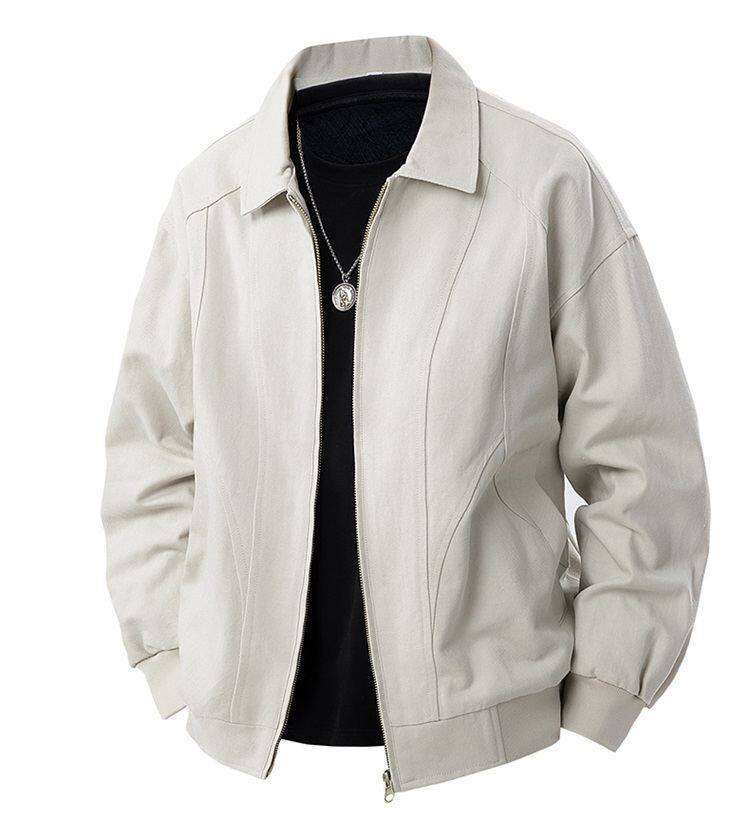 Herren lässige Übergangsjacke mit modernem Stehkragen und seitlichen Eingrifftaschen EB