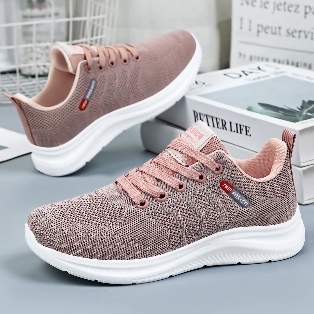Damen Sportliche Sneakers mit atmungsaktivem Mesh-Obermaterial und dämpfender Laufsohle EB