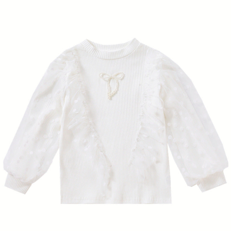 Damen Modischer Pullover mit voluminösen Ärmeln EB