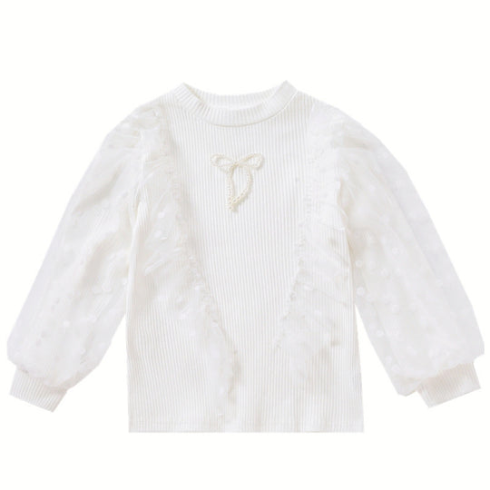 Damen Modischer Pullover mit voluminösen Ärmeln EB