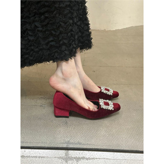 Damen elegante Flachschuhe mit funkelndem Strassbesatz EB
