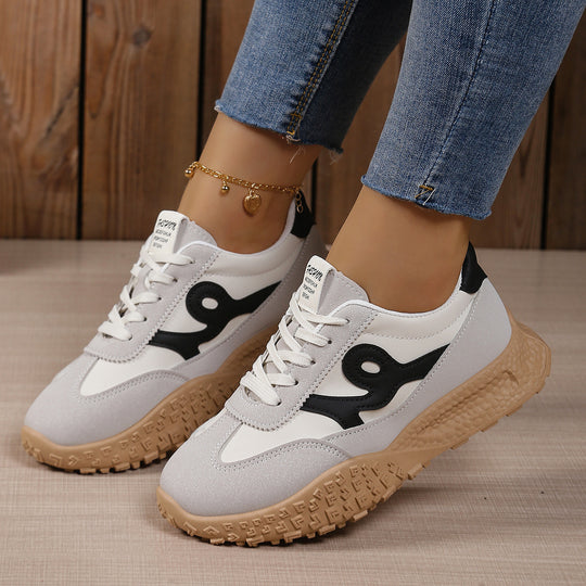 Damen Sportliche Sneakers mit rutschfester Laufsohle EB