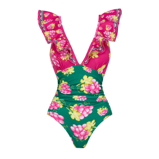 Damen Stylish Elegantes Badeanzug- und Rockset EB