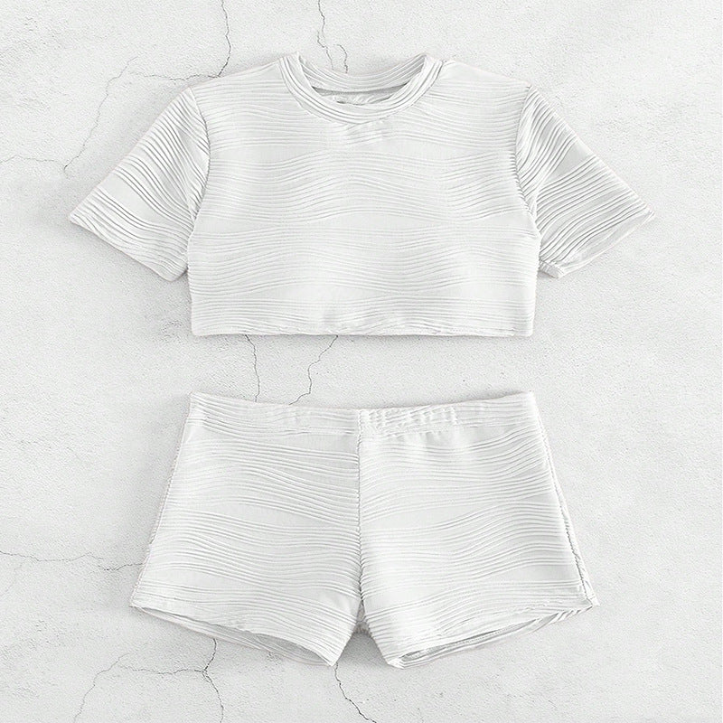 Damen Crop-Top und Shorts Set EB