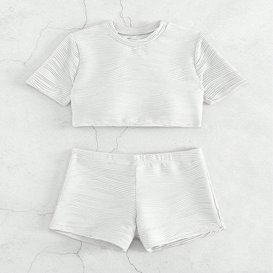 Damen Crop-Top und Shorts Set EB