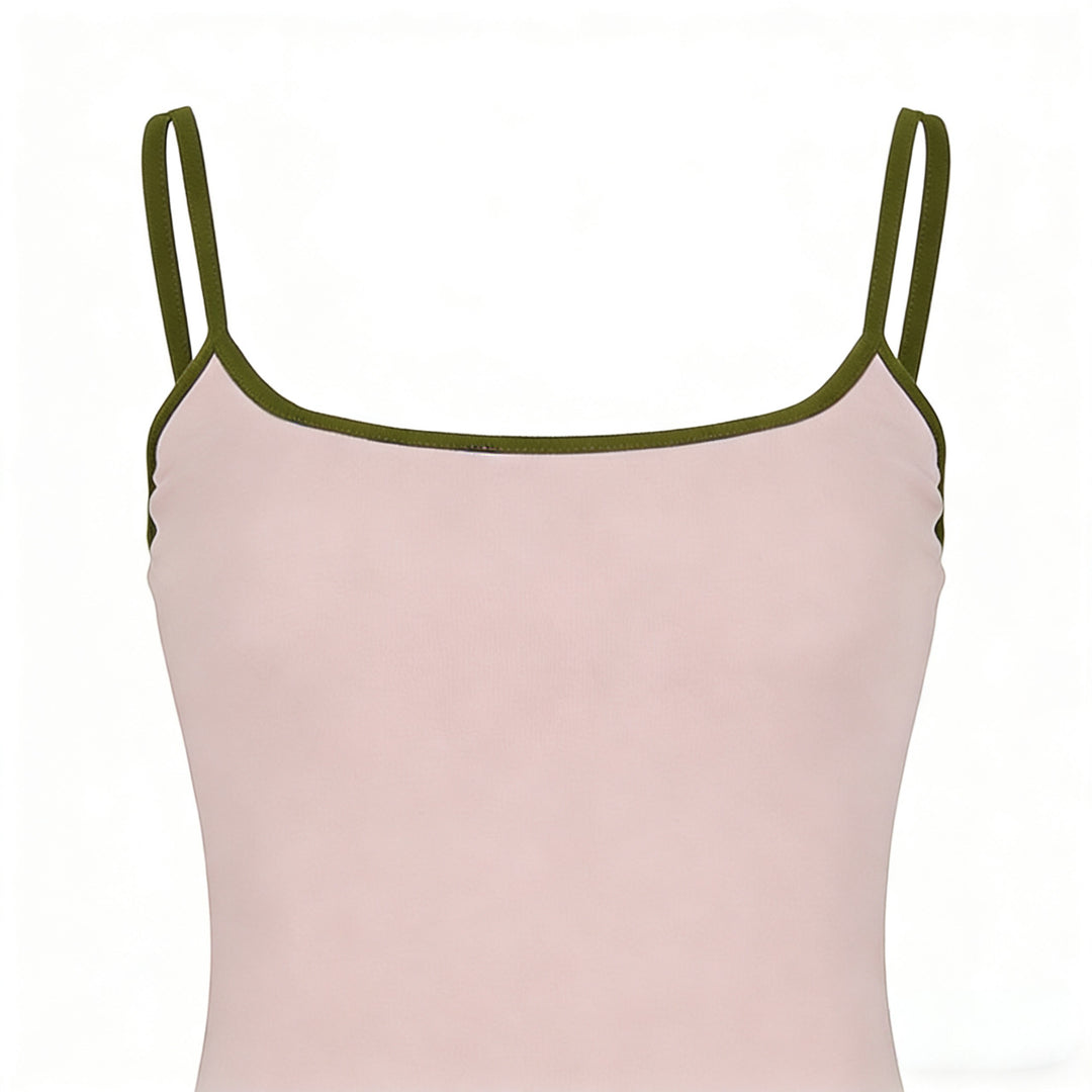 Damen Sportliches Tanktop mit hohem Taillenbund und bindbarem Rock EB
