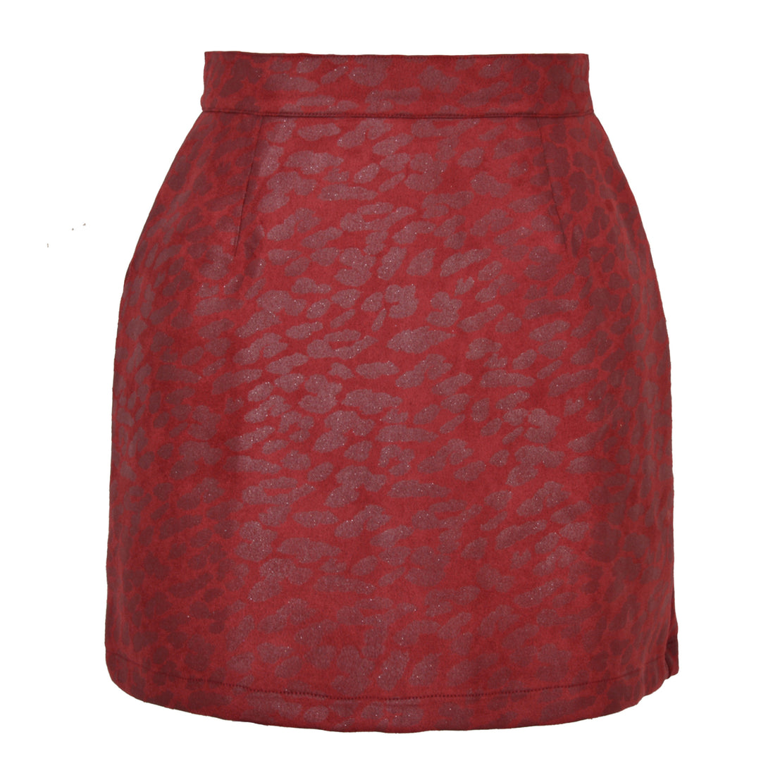 Damen modischer Minirrock mit elegantem Animal-Print und hochwertiger Verarbeitung EB