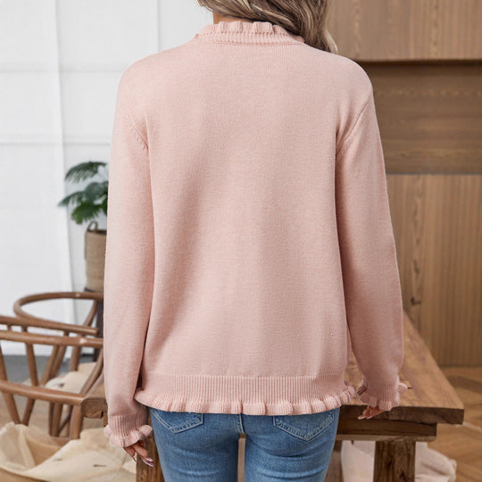 Damen Strickjacke mit Rüschen EB