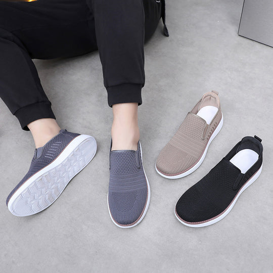 Damen Bequeme Slip-On Sneakers mit atmungsaktivem Obermaterial und flexiblem Fußbett EB