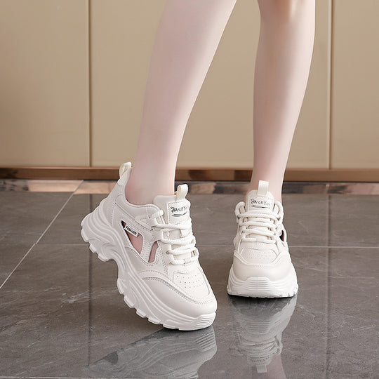 Damen Sportliche Chunky Sneakers mit atmungsaktiver Mesh-Oberfläche und stoßdämpfender Sohle EB