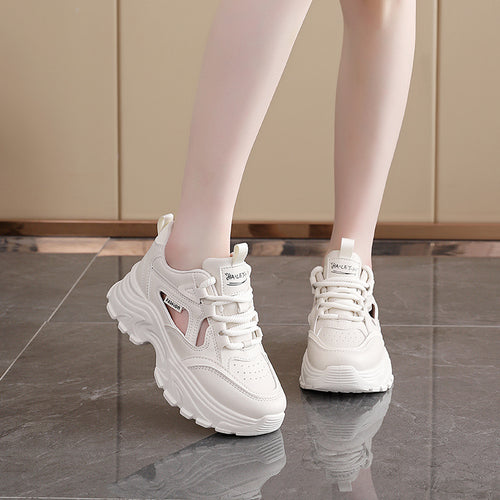 Damen Sportliche Chunky Sneakers mit atmungsaktiver Mesh-Oberfläche und stoßdämpfender Sohle EB