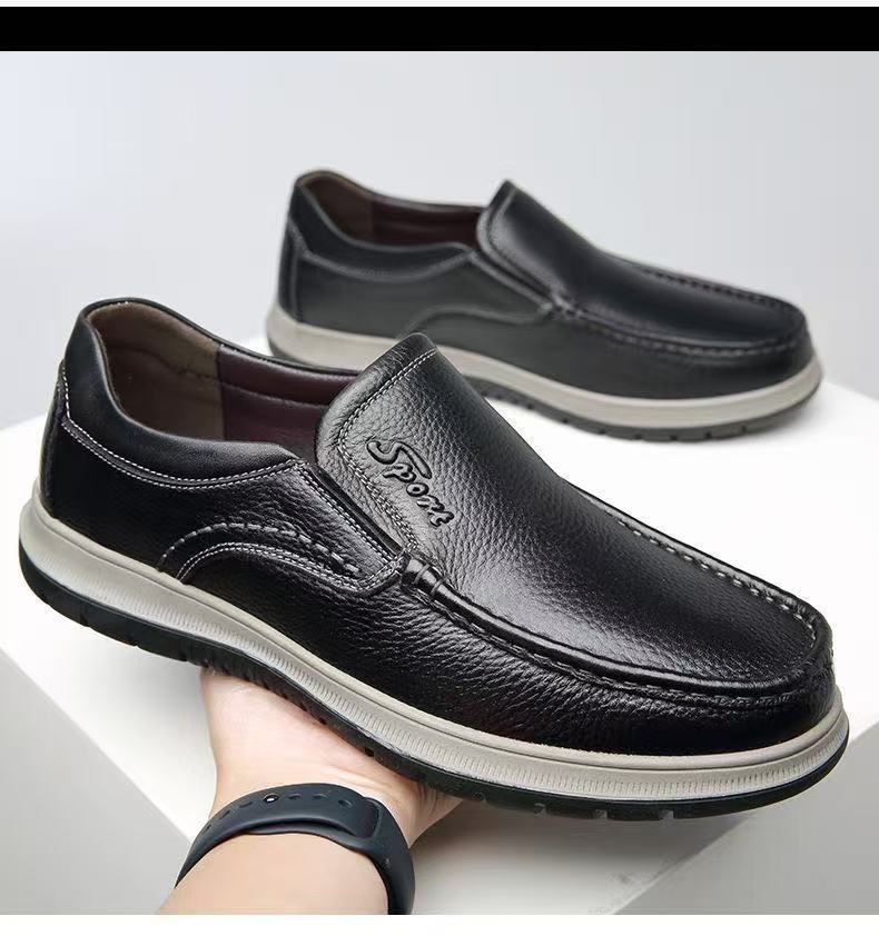 Damen Bequeme Slipper aus hochwertigem Leder mit rutschfester Sohle EB