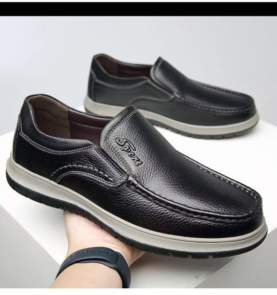 Damen Bequeme Slipper aus hochwertigem Leder mit rutschfester Sohle EB