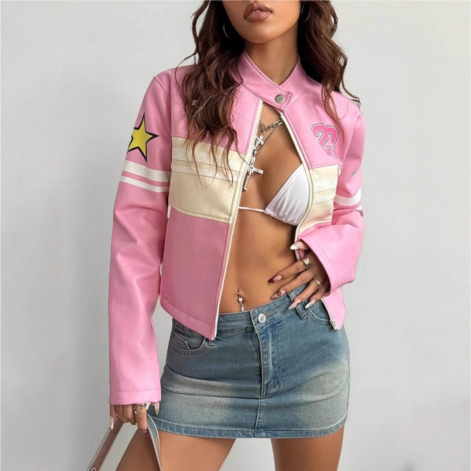 Damen Sportliche Kurzjacke mit detailreichen Applikationen EB