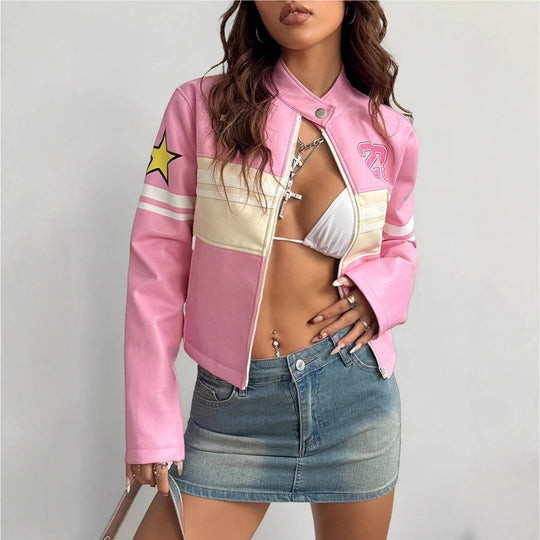 Damen Sportliche Kurzjacke mit detailreichen Applikationen EB