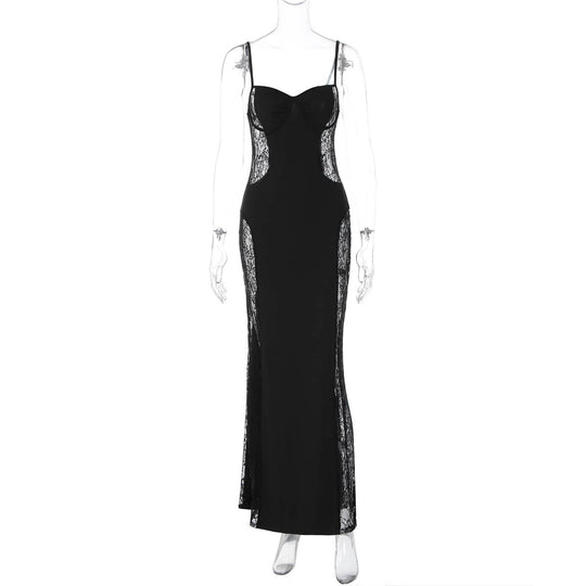 Damen Elegantes Spitzenkleid mit geschmeidiger Passform und verführerischem Design EB