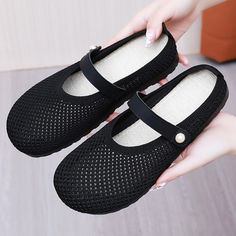 Damen Gemütliche Slip-On Clogs mit atmungsaktivem Netzoberteil und flexiblem Fußbett EB