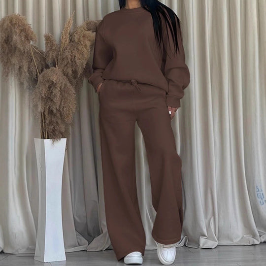 Damen nan lässiges Oversize Sweatshirt und weite Jogginghose Set EB