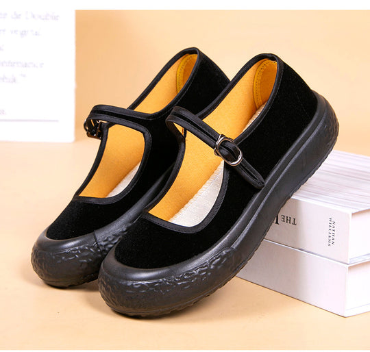 Damen Bequeme Riemchen-Schuhe mit rutschfester Sohle EB