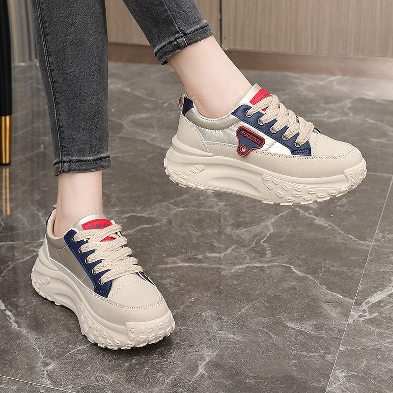 Damen modische Sneakers mit hohem Komfort und stoßdämpfendem Sohlenprofil EB