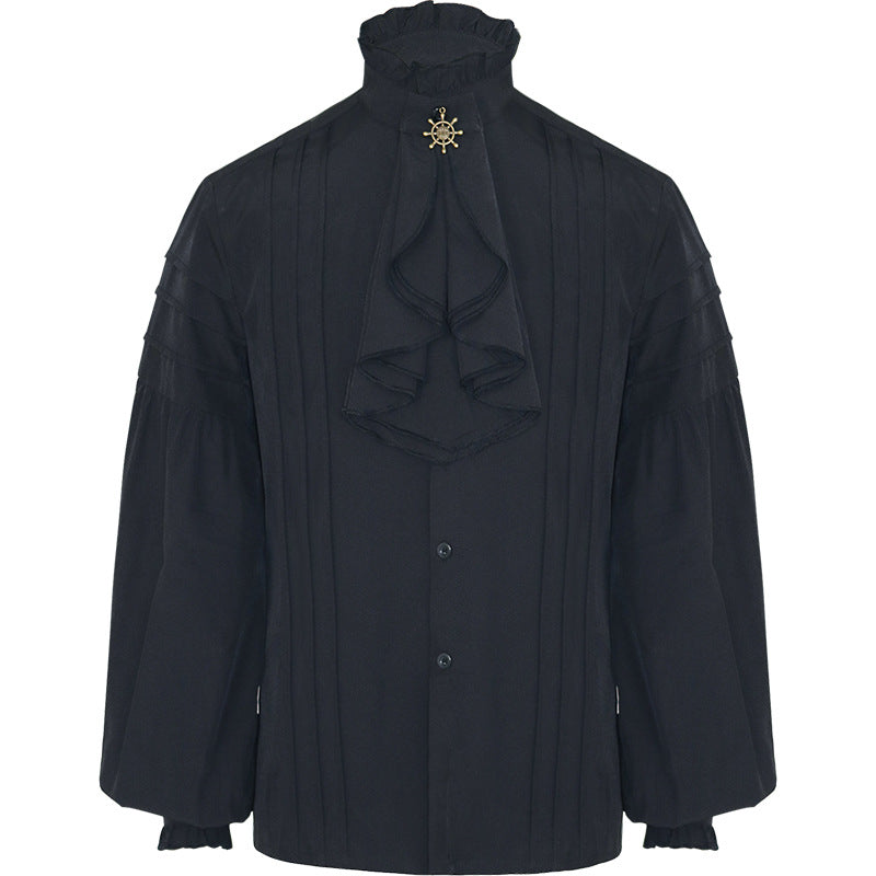 Herren nan lässiges Kurzarmshirt mit geschnürter V-Kehle, kurzem Stehkragen und weichem Baumwollmix Eb