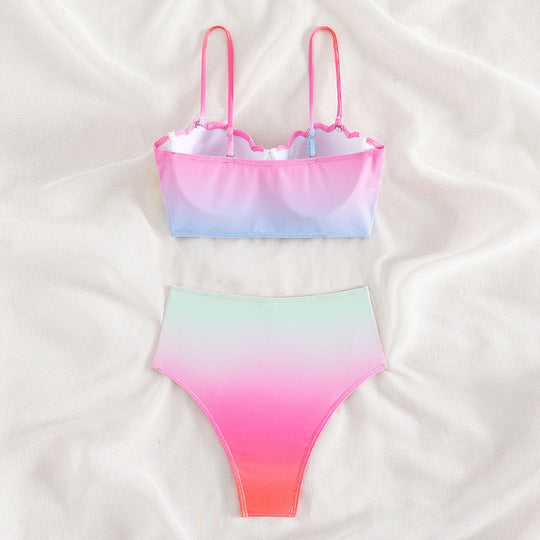 Damen Bikini-Oberteil mit Muschelform und hohem Bund EB