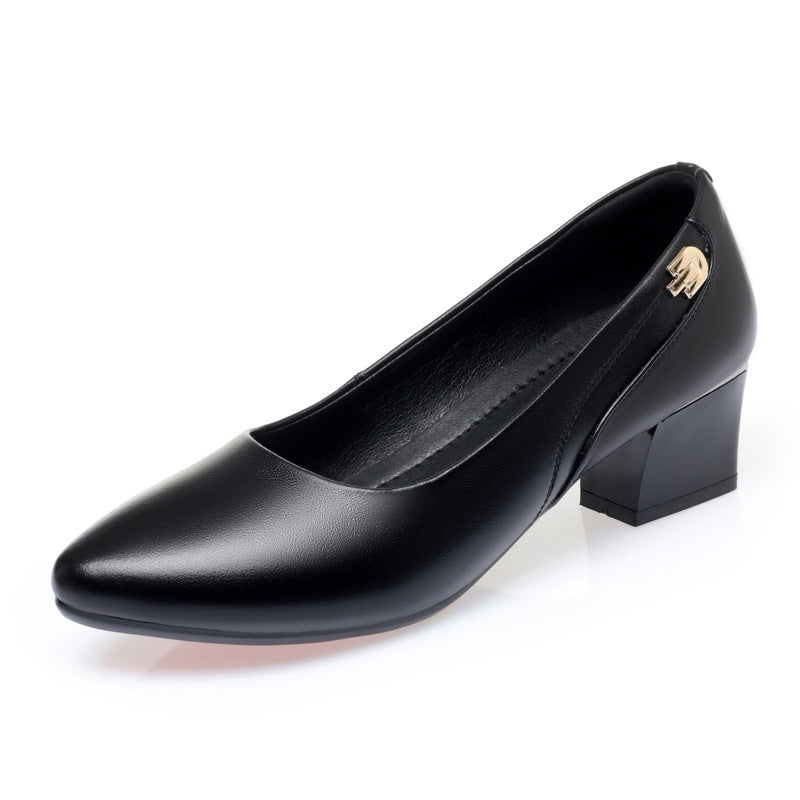 Damen Komfortable Pumps mit elegantem Blockabsatz und modischem Schmuckdetail EB