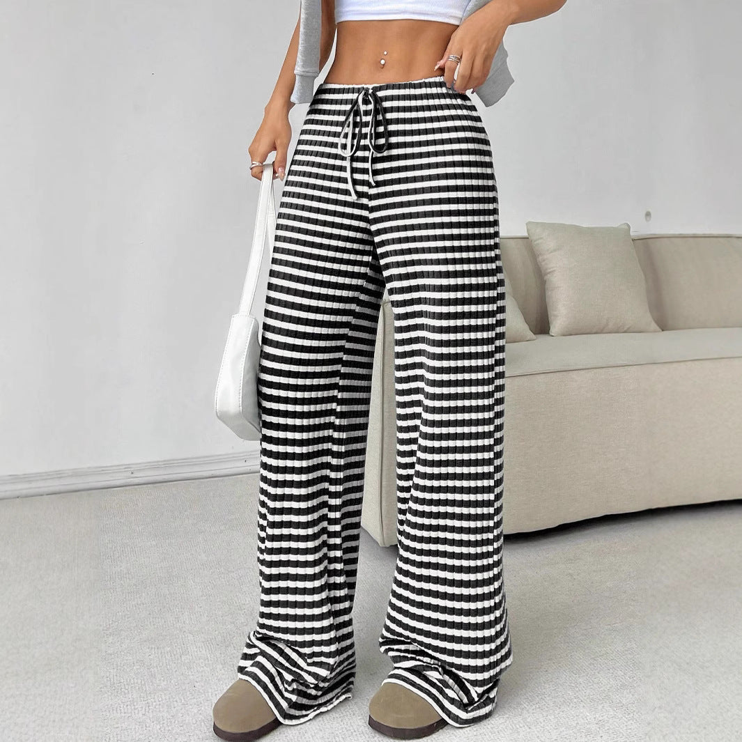 Damen luftige Komfort-Hose mit elastischem Bund und Taschen EB