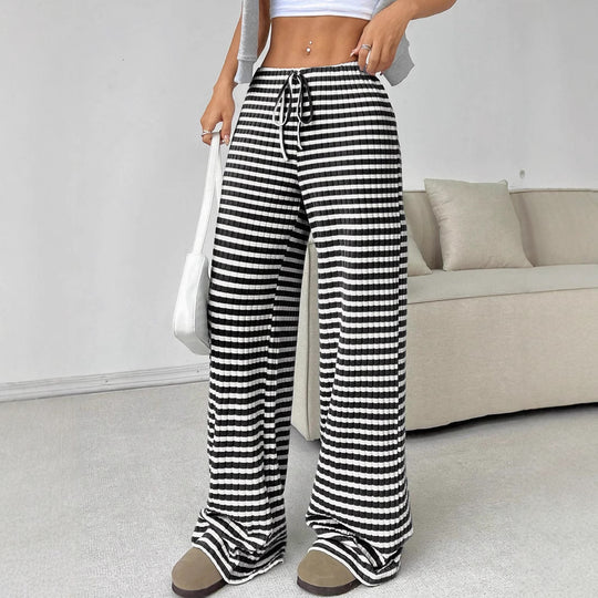 Damen luftige Komfort-Hose mit elastischem Bund und Taschen EB