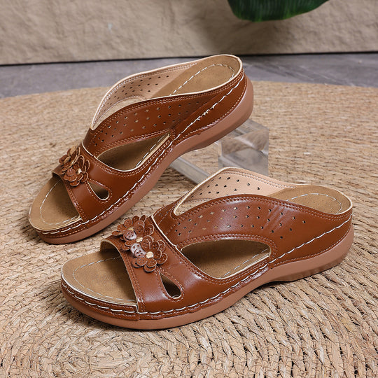 Damen Clogs mit floralem Akzent und atmungsaktiver Sohle EB