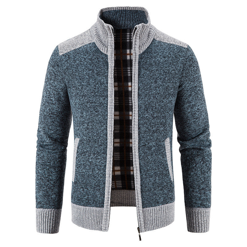 Herren Strickjacke mit hohem Kragen EB