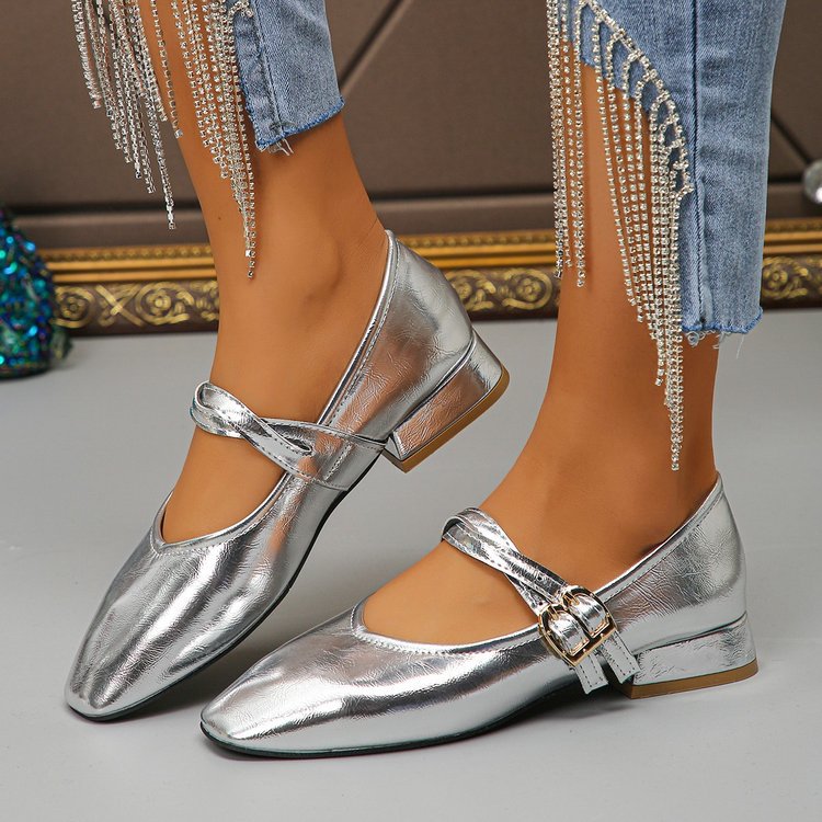 Damen Ballerinas mit dekorativer Schließe und elegantem Obermaterial EB
