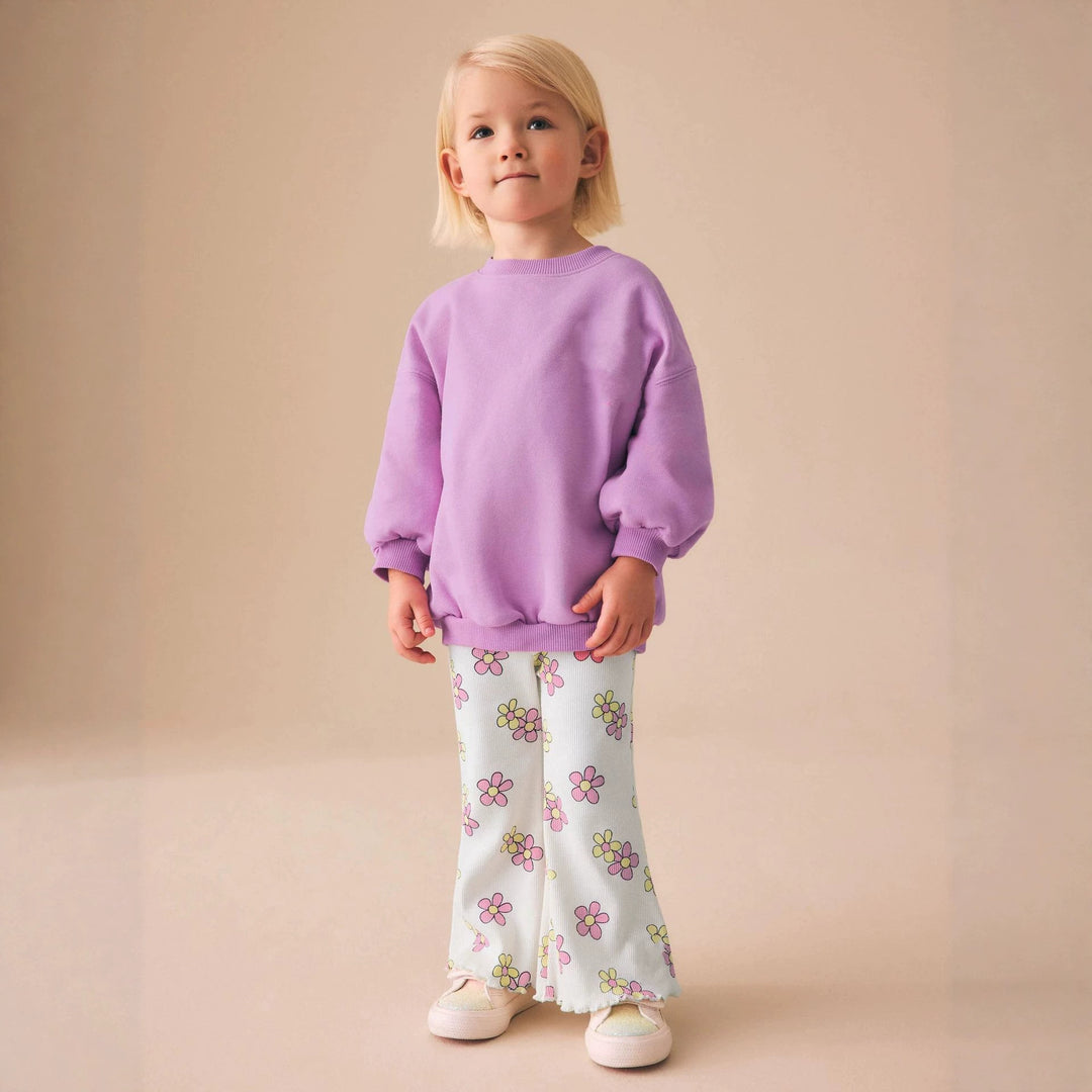 Mädchen Flared Leggings mit floralem Design EB