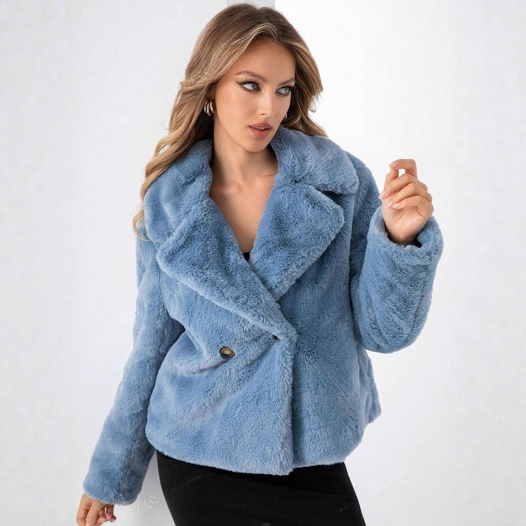 Damen Trendige und weiche Teddyjacke EB