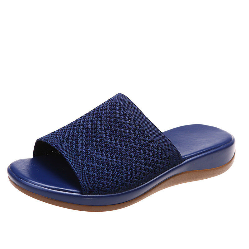 Damen Komfortable Haus-Pantoletten mit atmungsaktiver Oberseite und ergonomischer Sohle EB